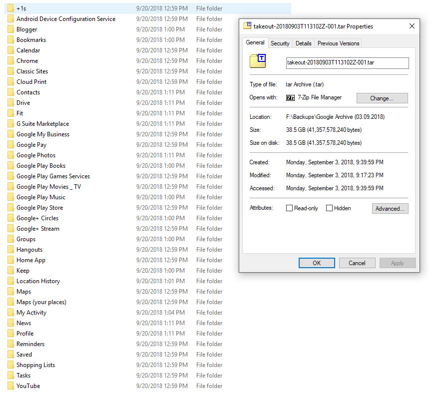 The archive is massive, 38GB for my measly little Google account! /images/google-archive-screencap.jpg